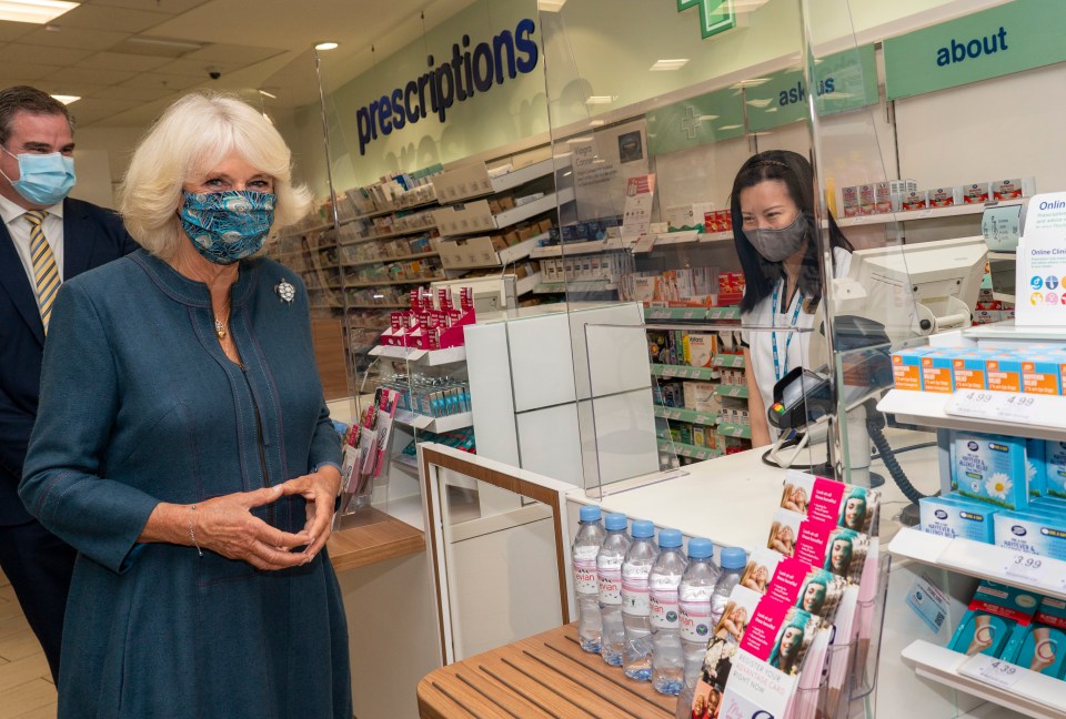 At the Boots’ Piccadilly store, Camilla heard about their support of charities for domestic violence victims