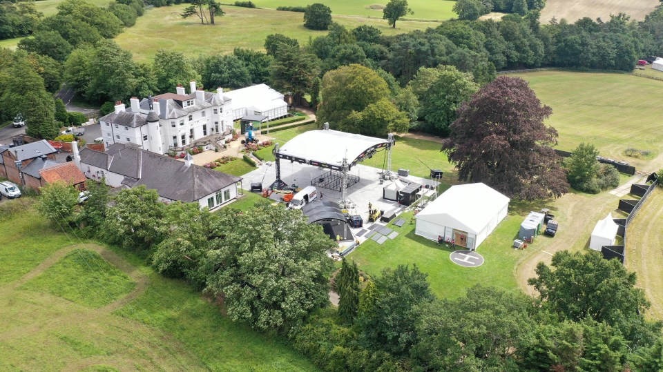 Hearn's home looks like a festival venue after marquees started popping up