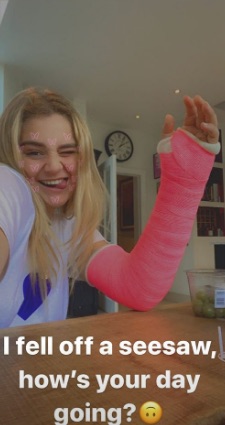 Gordon Ramsay's daughter Tilly told fans how she broke her arm in a seesaw fall