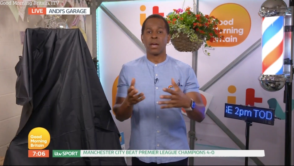 Andi Peters became emotional as he interrupted today's Good Morning Britain