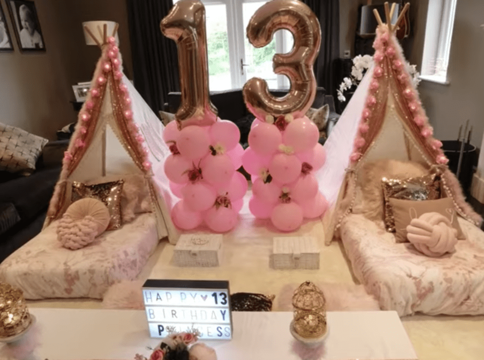 The singer and wife Emily had non-stop surprises for her on her 13th birthday