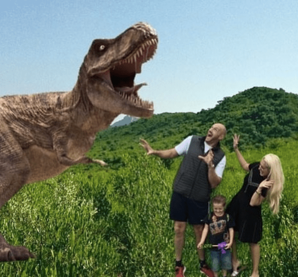 Tyson Fury was 'eaten alive' by a fake T-Rex during the day out