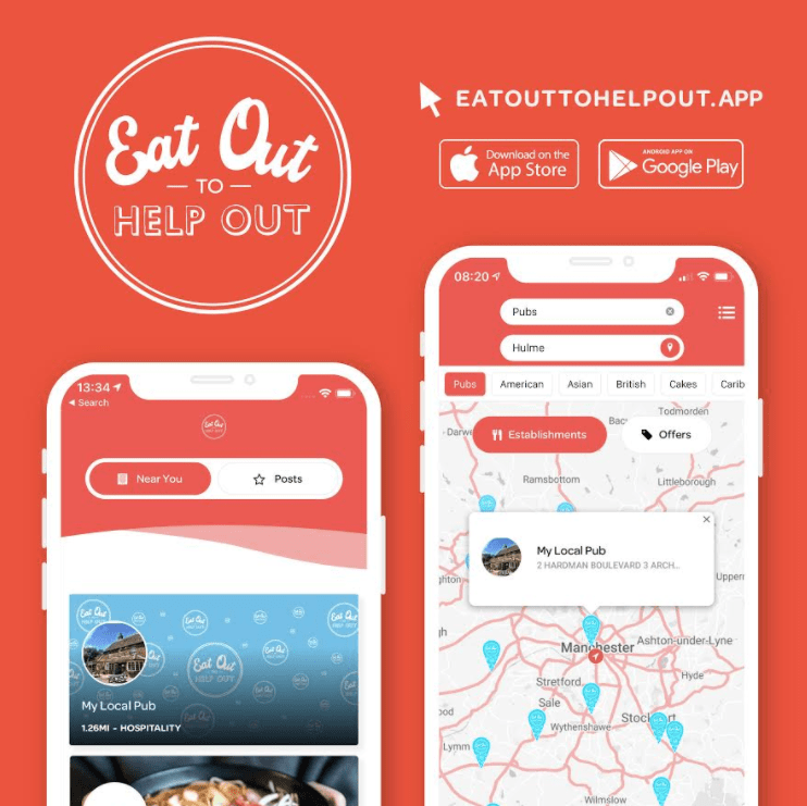 A new Eat Out to Help Out app has been launched, although it isn't run by the government