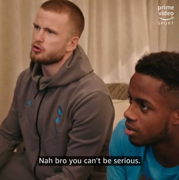 Dier was caught on camera looking rather annoyed when playing Fifa against Ryan Sessegnon