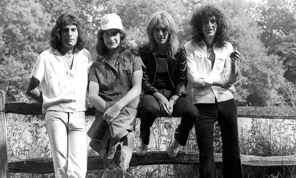 Queen at Rockfield in 1975 - they were among the many bands who stayed at the farm while making major albums