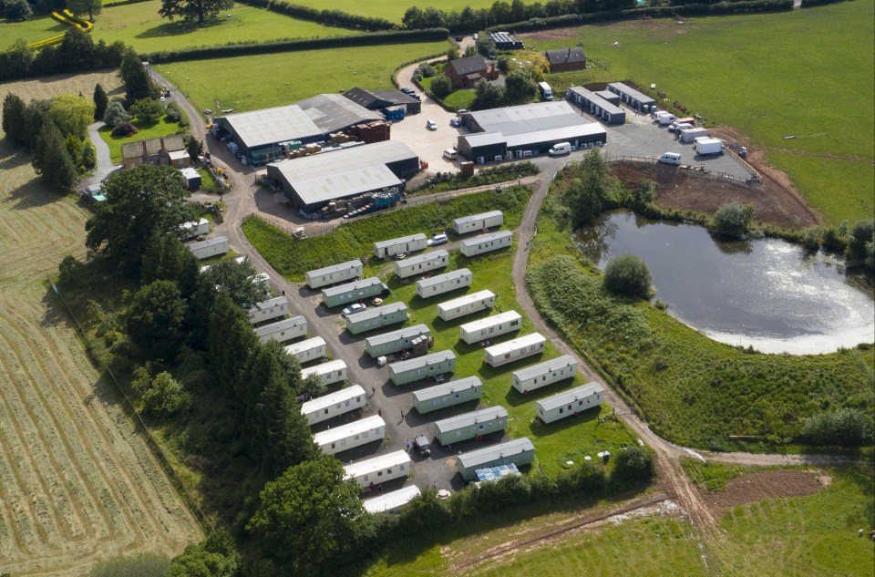 An aerial view of the site in Mathon