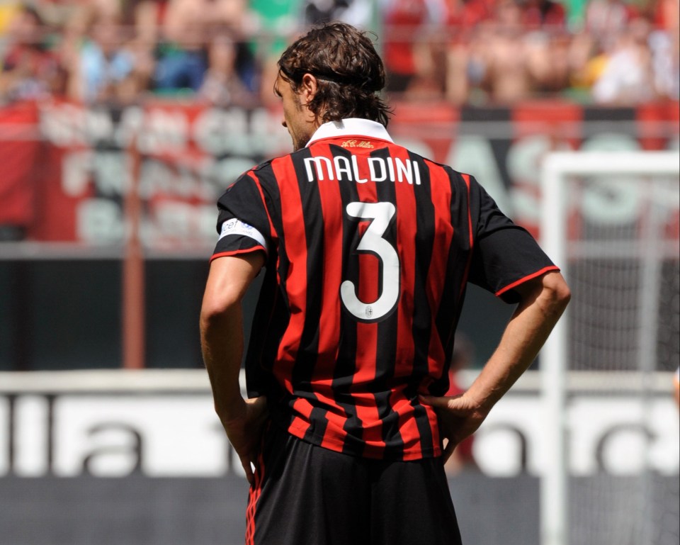 Paolo Maldini’s No3 is only available to his sons