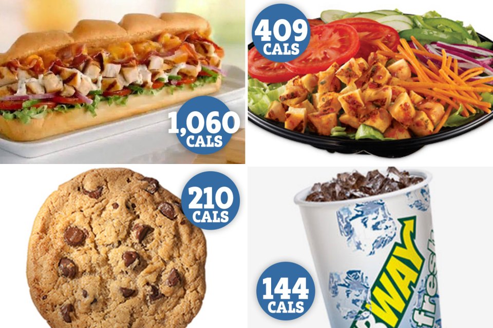 A footlong Subway is likely to be half the 2,000 calorie allowance