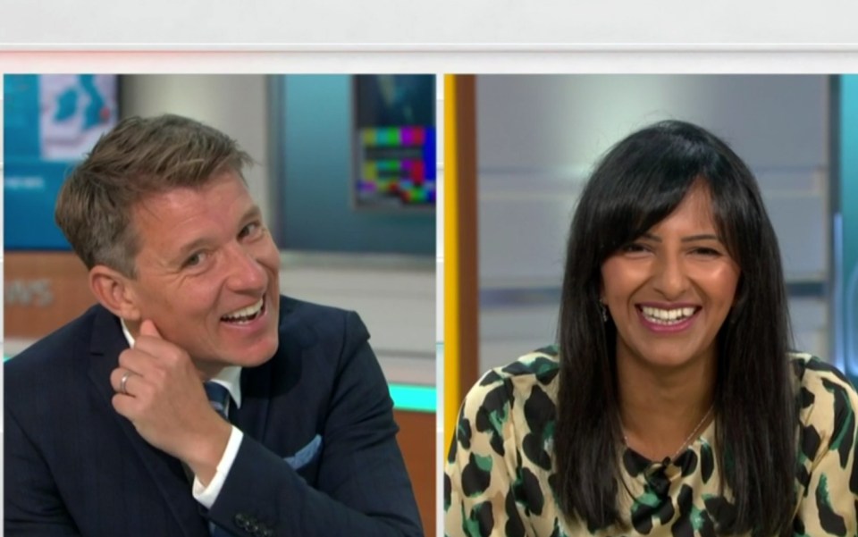 Ben Shephard and Ranvir Singh presenting GMB today