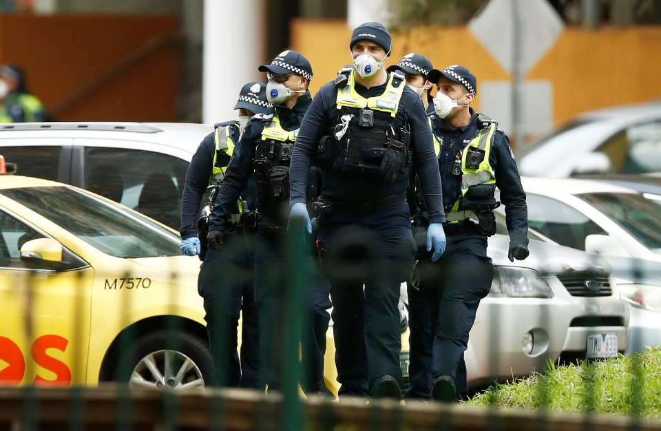 Police patrols in Melbourne, Australia, after a tough new lockdown was announced