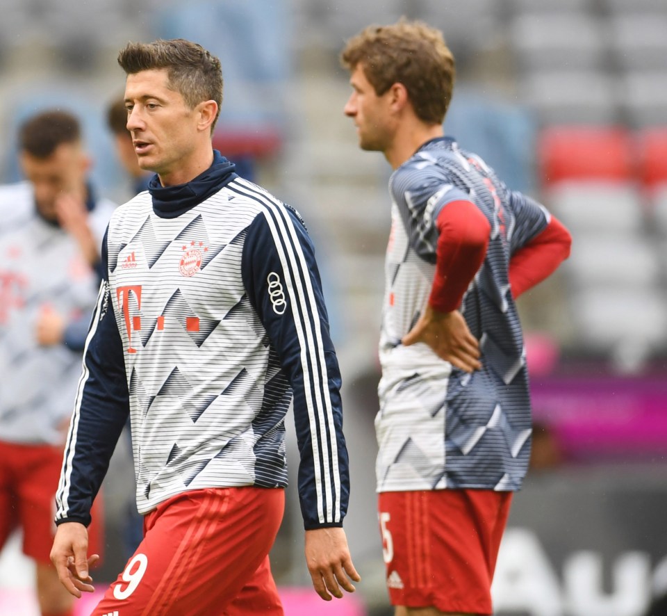 Bayern Munich striker Robert Lewandowski, left, was the favourite for this year's top prize