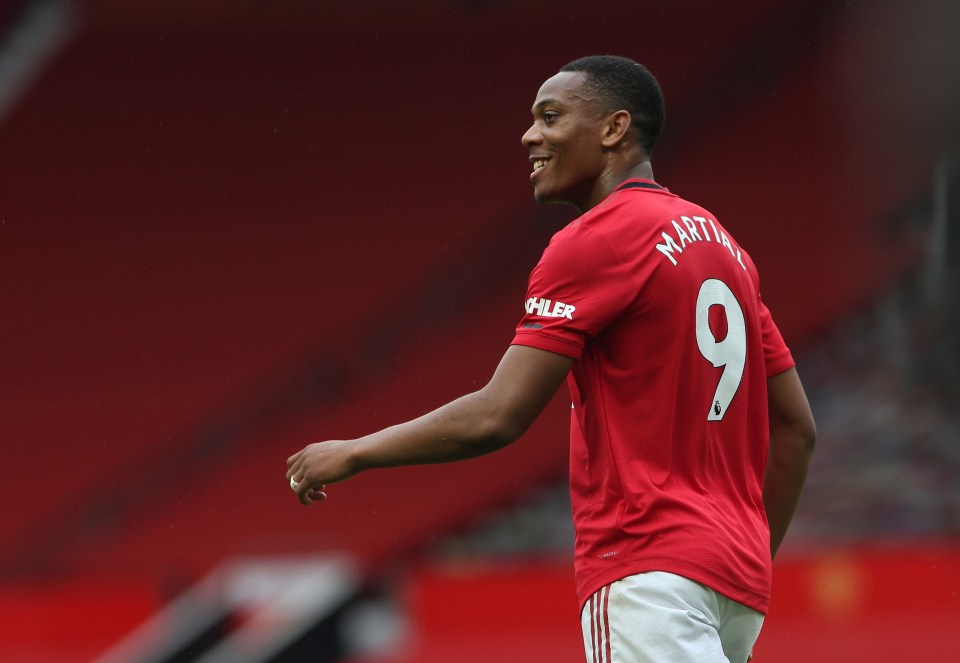 Martial was beaming after scoring a stunning United third