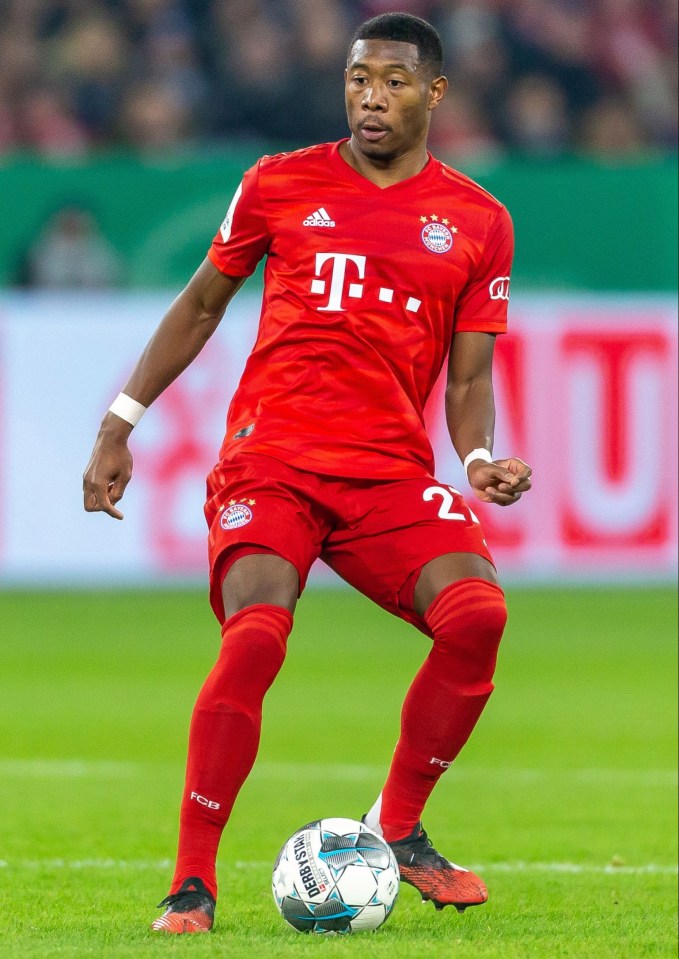 David Alaba has been earmarked by Manchester City boss Pep Guardiola, particularly because of his defensive versatility