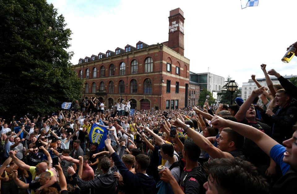 Up to 7,000 fans packed into the city centre to party hard