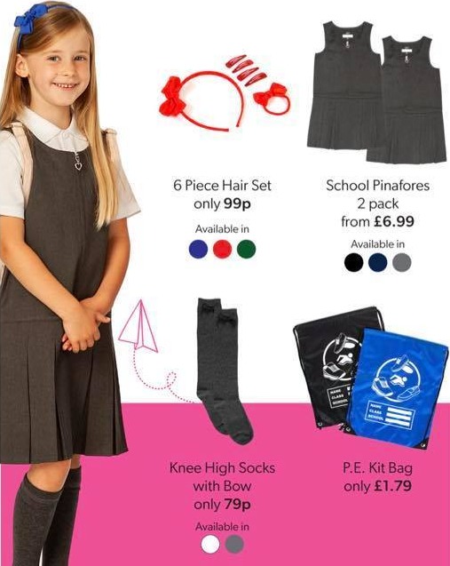 Prices start from just 79p for a pack of high socks with a bow