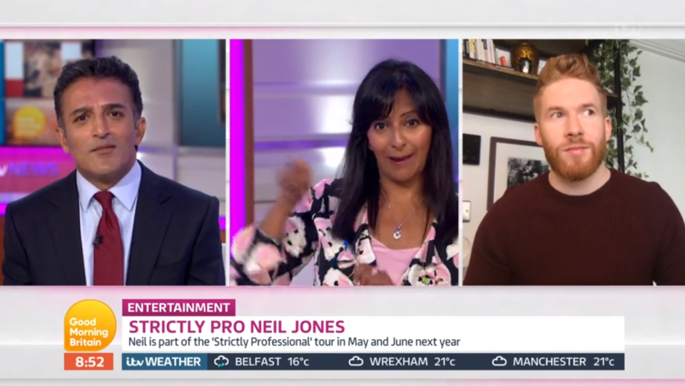 Ranvir gestured at her co-star when asking if Neil knew who'd signed up