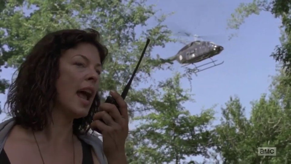 Jadis called in a helicopter to rescue Rick Grimes