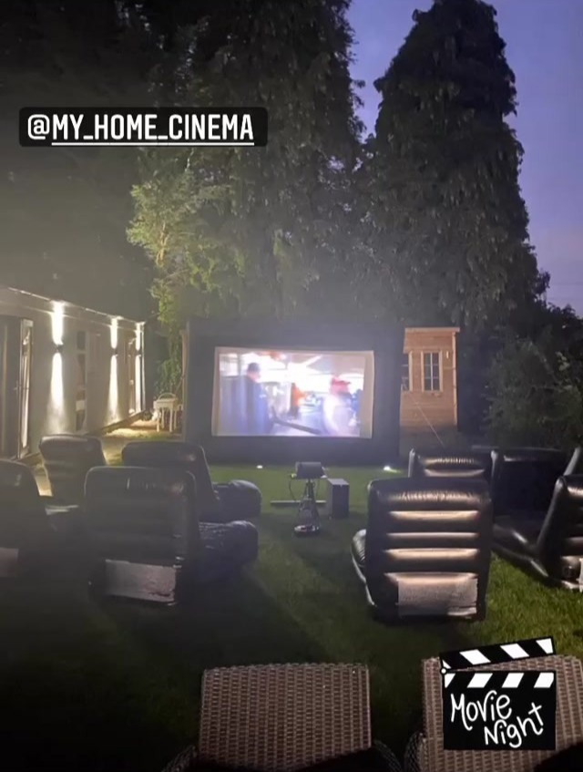 Bianca told her fans that their outdoor cinema was "so cute"