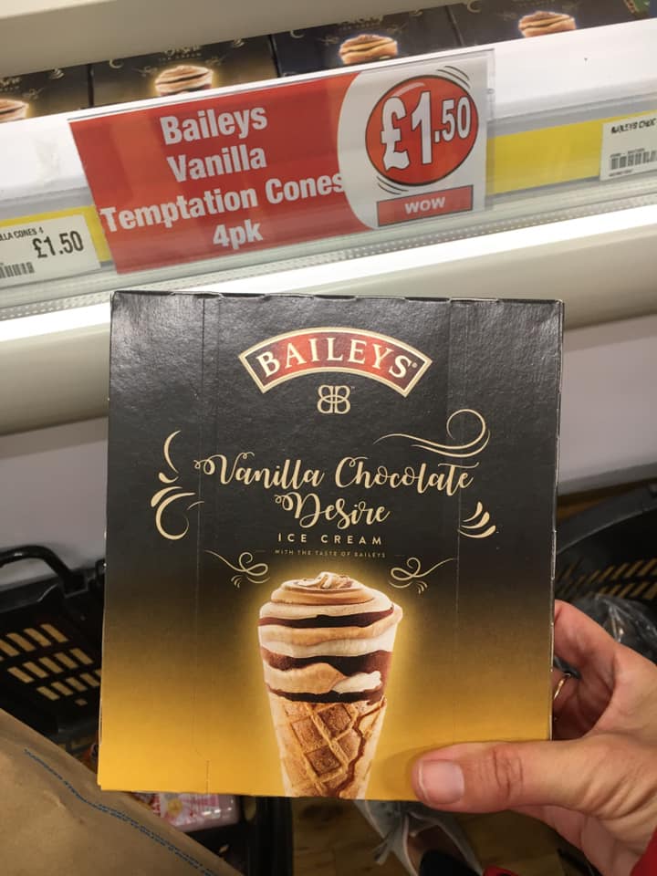 Baileys fans can now get their hands on ice cream cones tasting of the Irish cream liqueur at Poundland