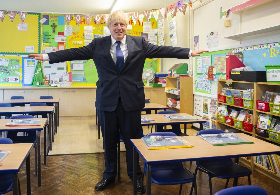 Boris Johnson is visiting St Joseph's Catholic School in East London today