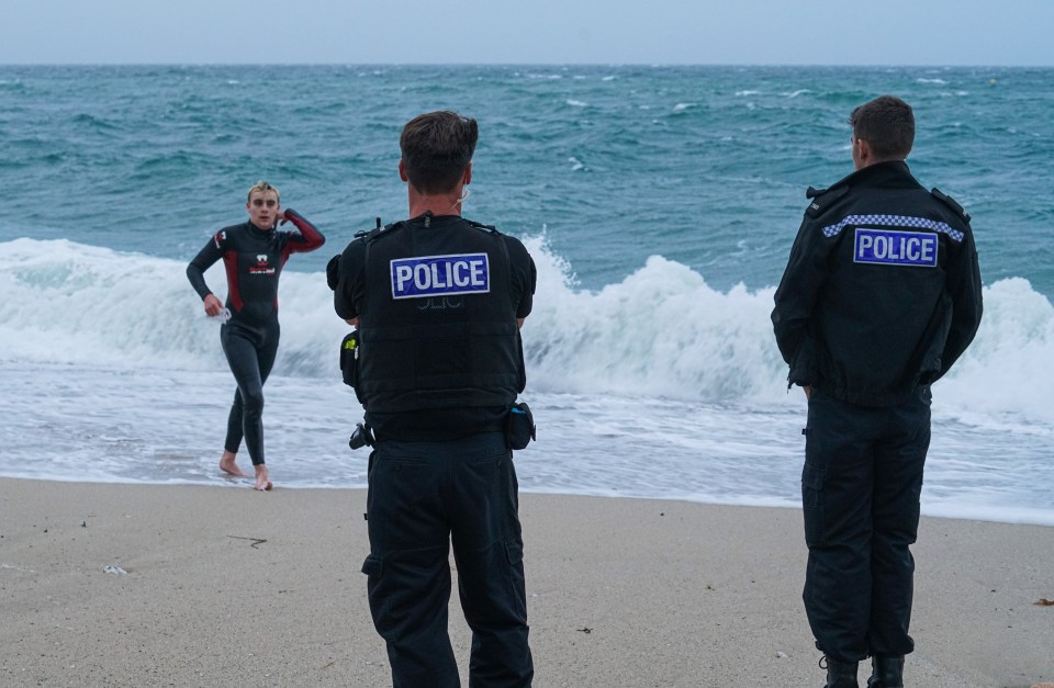 Cops tell people to take extreme care when swimming and playing in the surf at high tide as Storm Ellen lashes the south west coast