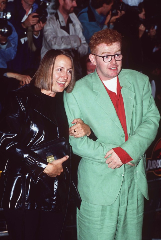 Carol pictured with her ex, radio DJ Chris Evans, in 1995