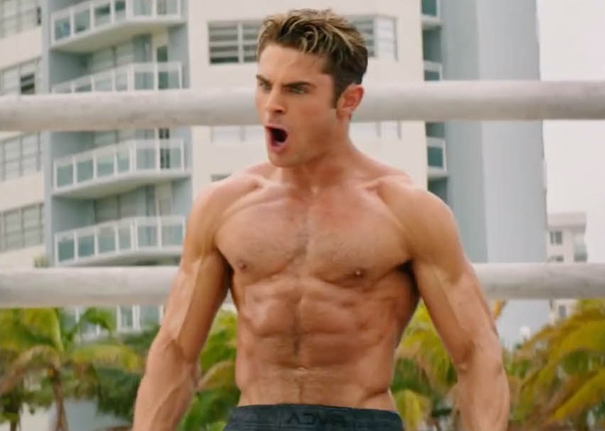 He looks noticeably different from his muscular physique in 2017's Baywatch