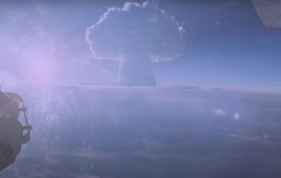 A giant mushroom cloud rose to seven times the height of Everest