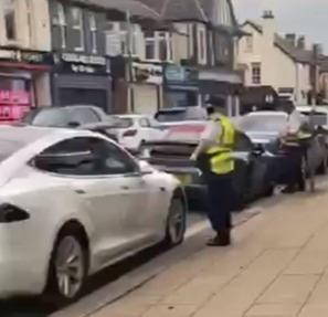 Trafford Council wardens dished out fines to a convoy of supercars