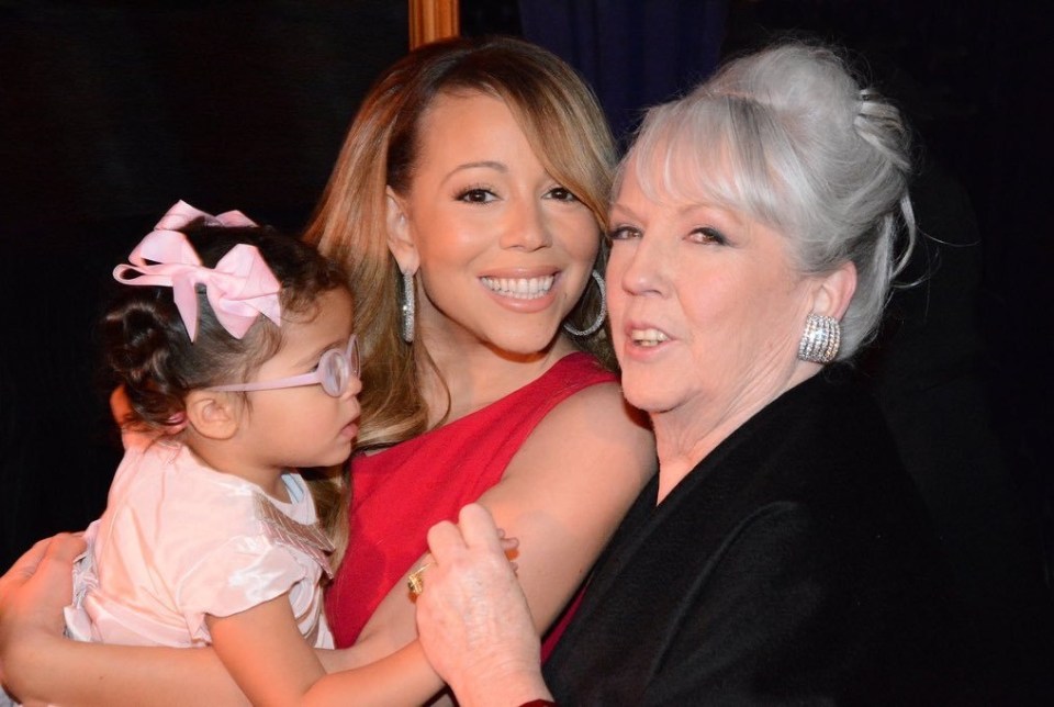 Mariah pictured with her mother, Patricia