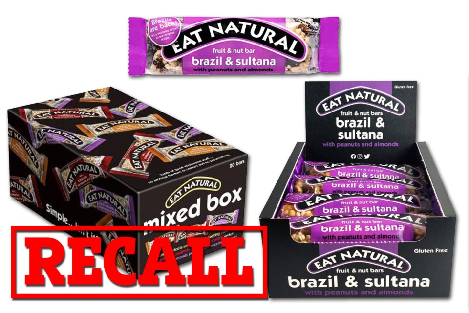 Shoppers are being told to send back their Eat Natural bars