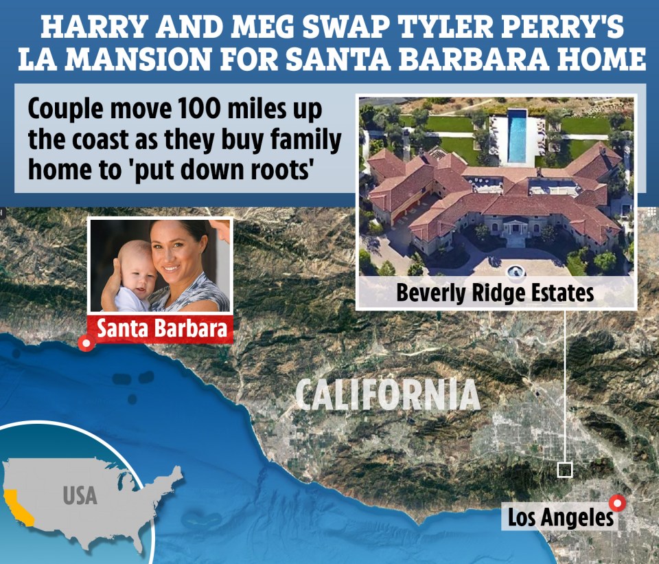 The couple have moved to California since quitting the UK