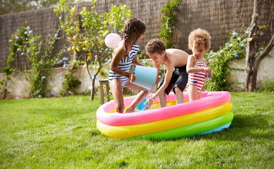 Record demand for inflatable pools, deck chairs and parasols for family gardens has caused a national shortage