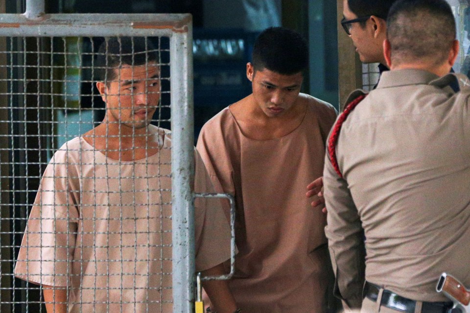 The Burmese pair arrive at the Nonthaburi provincial court in Thailand last year