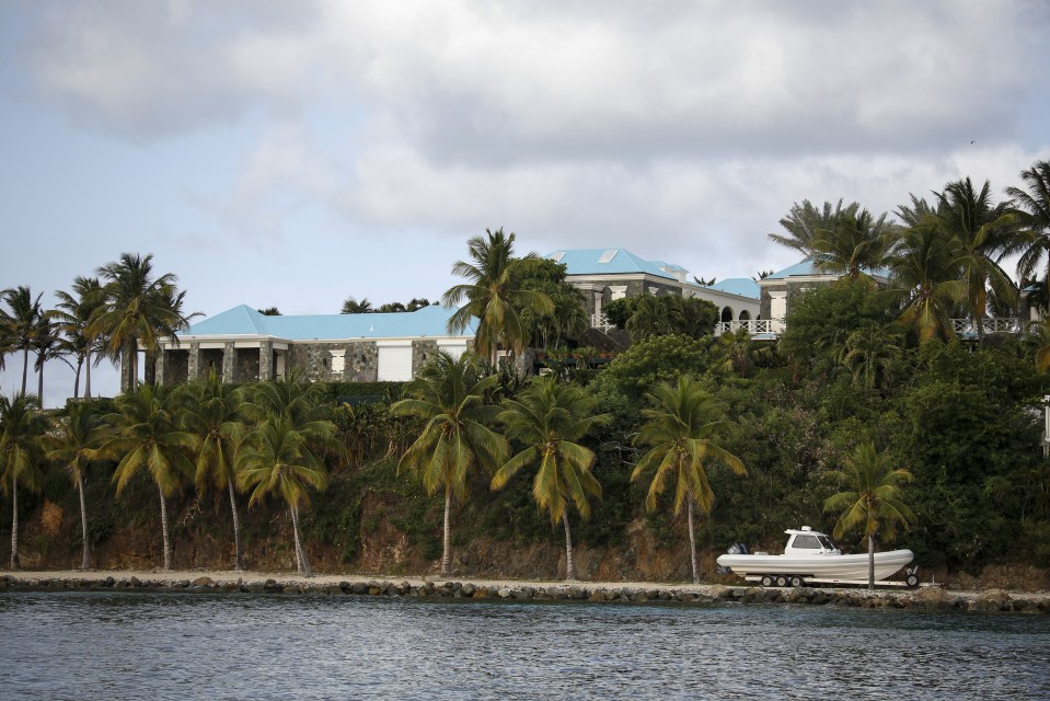 Epstein’s luxurious villa on the private island