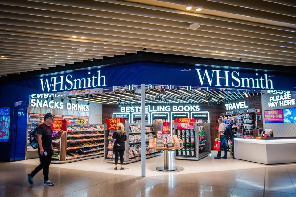 WH Smith said stores in travel hotspots such as airports and train stations have been badly hit