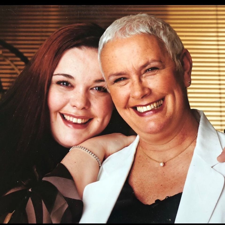 Lisa with her late mother Cath