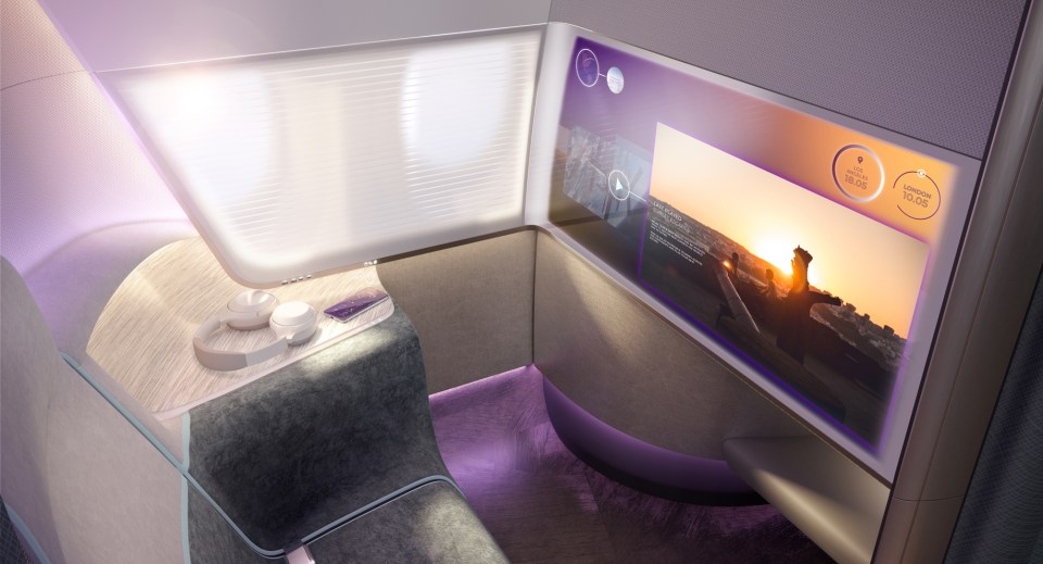 Business class passengers will still have large TV screens, however