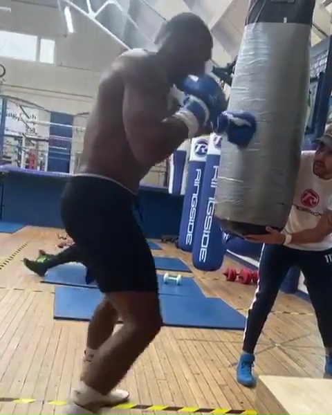 Anthony Joshua looked absolutely massive in the new training video