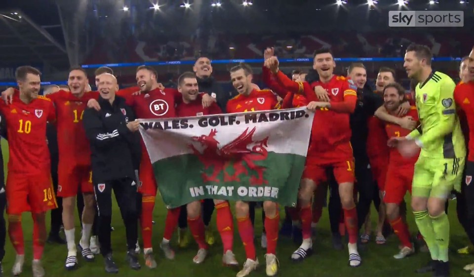 Bale angered Real fans after posing with the now famous ‘Wales. Golf. Madrid’ flag