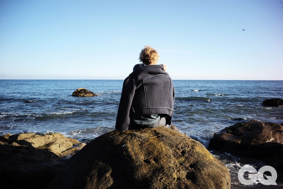 One image shows Cody looking out into the ocean with Brooklyn behind the lens