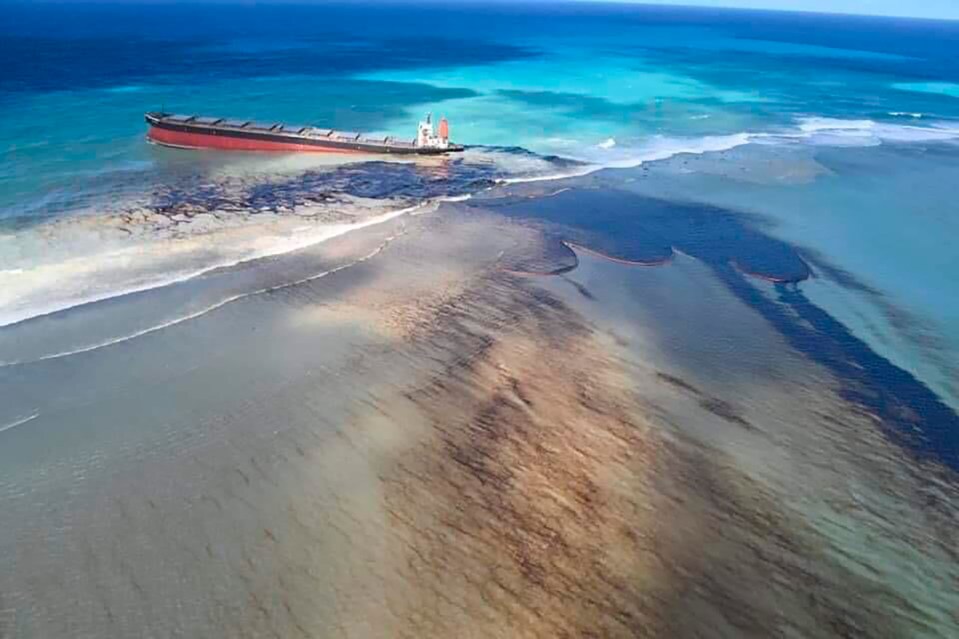 Photos reveal the extent of the spill which is creating an ecological disaster