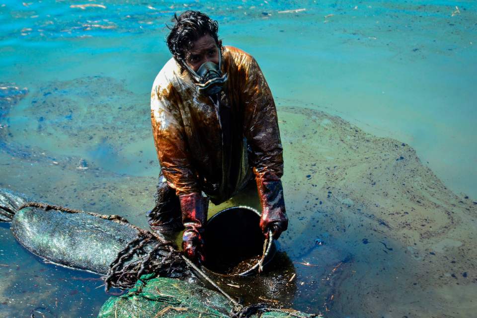 Thousands of residents and environmental activists are battling time and tide to clear the horrific mess in Mauritius