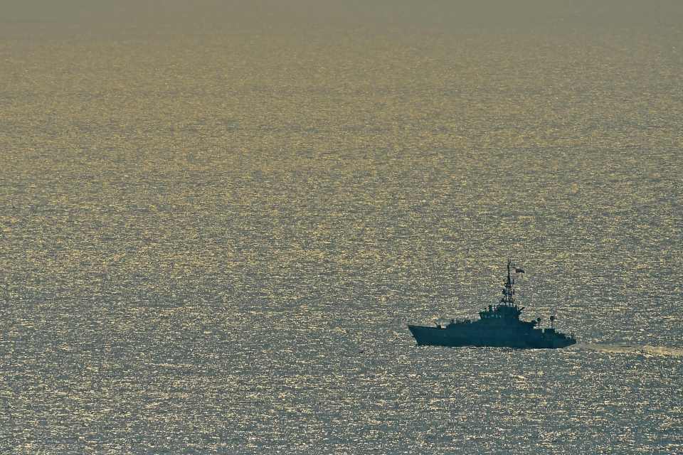 A Border Force vessel seen patrolling the Channel 