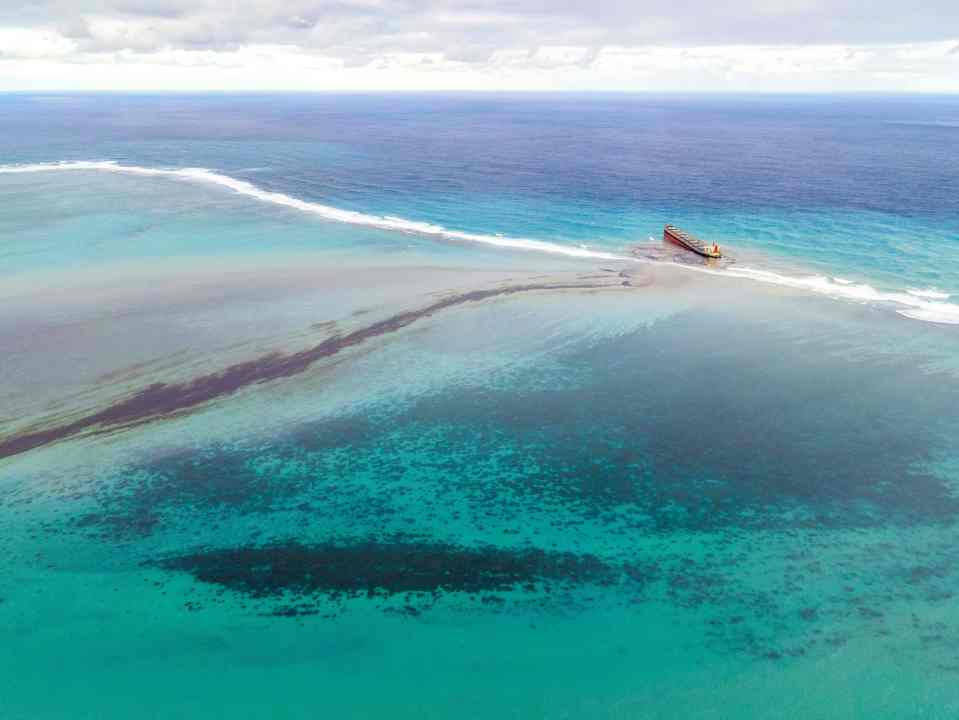 Fears are now growing bad weather could tear the stricken ship apart