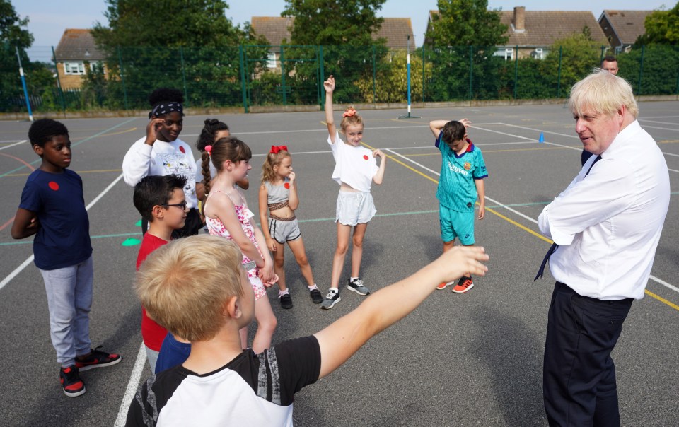 The PM fields questions from the youngsters at the school