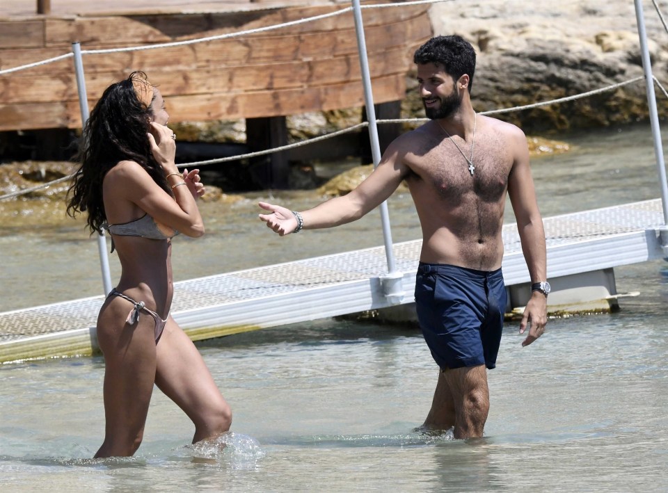 Raffaella was ushered into the sea by her new man