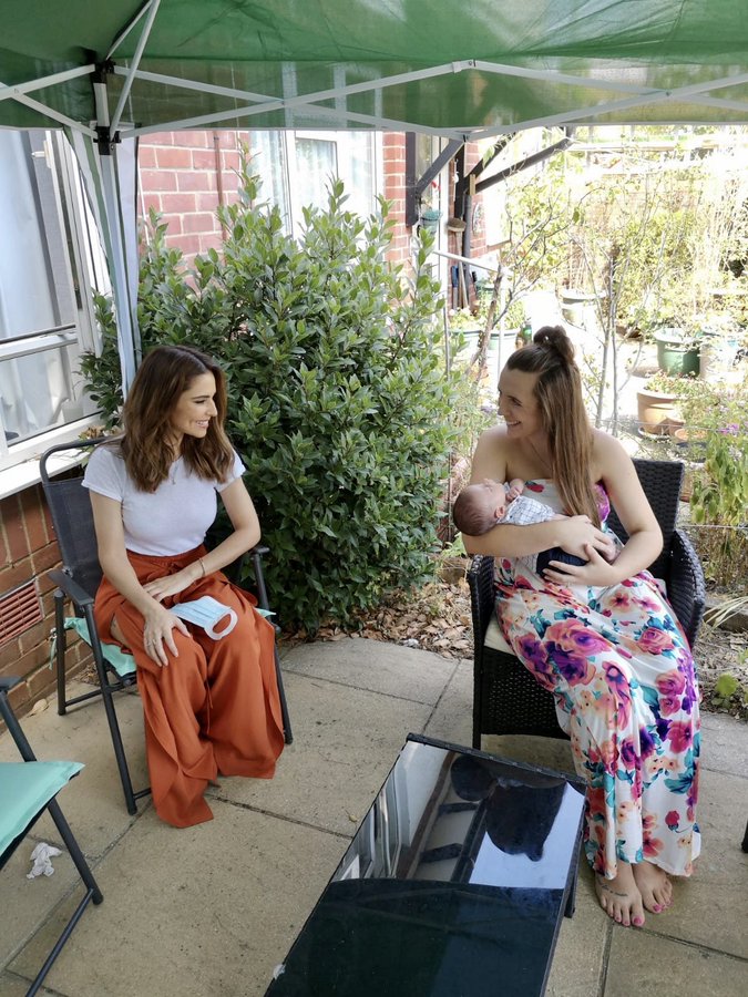 Cheryl surprised her number one fan by visiting her on Tuesday