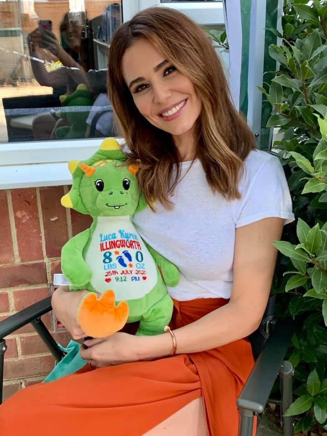 Cheryl had a picture with one of baby Luca’s cuddly toys