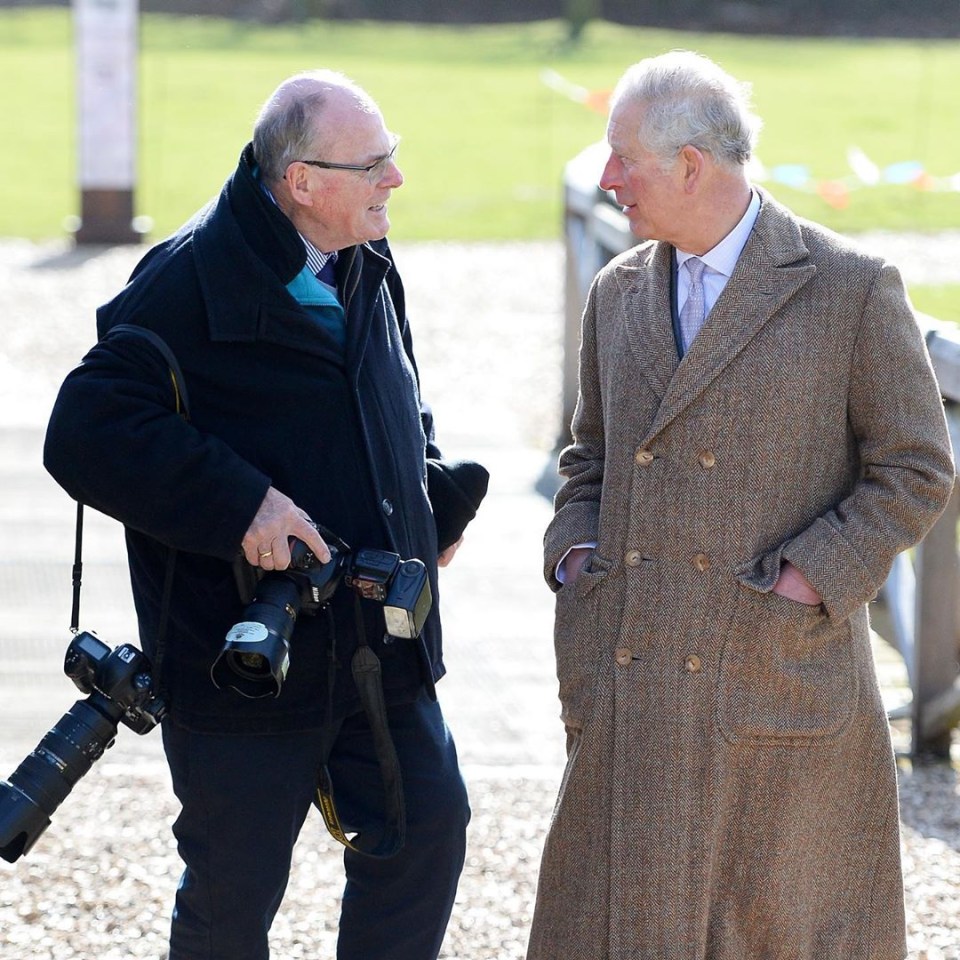 Clarence House added on Twitter: ‘He took his first royal photo in 1975 and it was the Prince of Wales feeding sugar lumps to a polo pony’